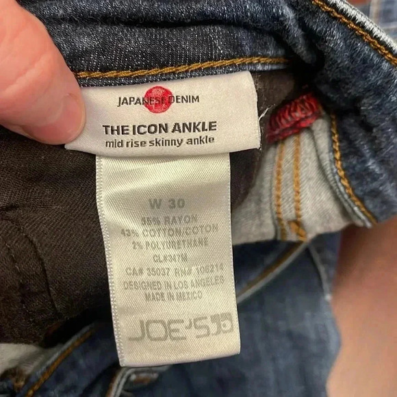 Joe’s The Icon Ankle Japanese denim jeans size 30 - Picture 3 of 6